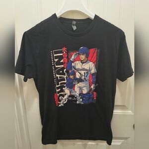 Shohei Ohtani #17 LA Dodgers Shotime Anime 500 Level Tee Black L ✅